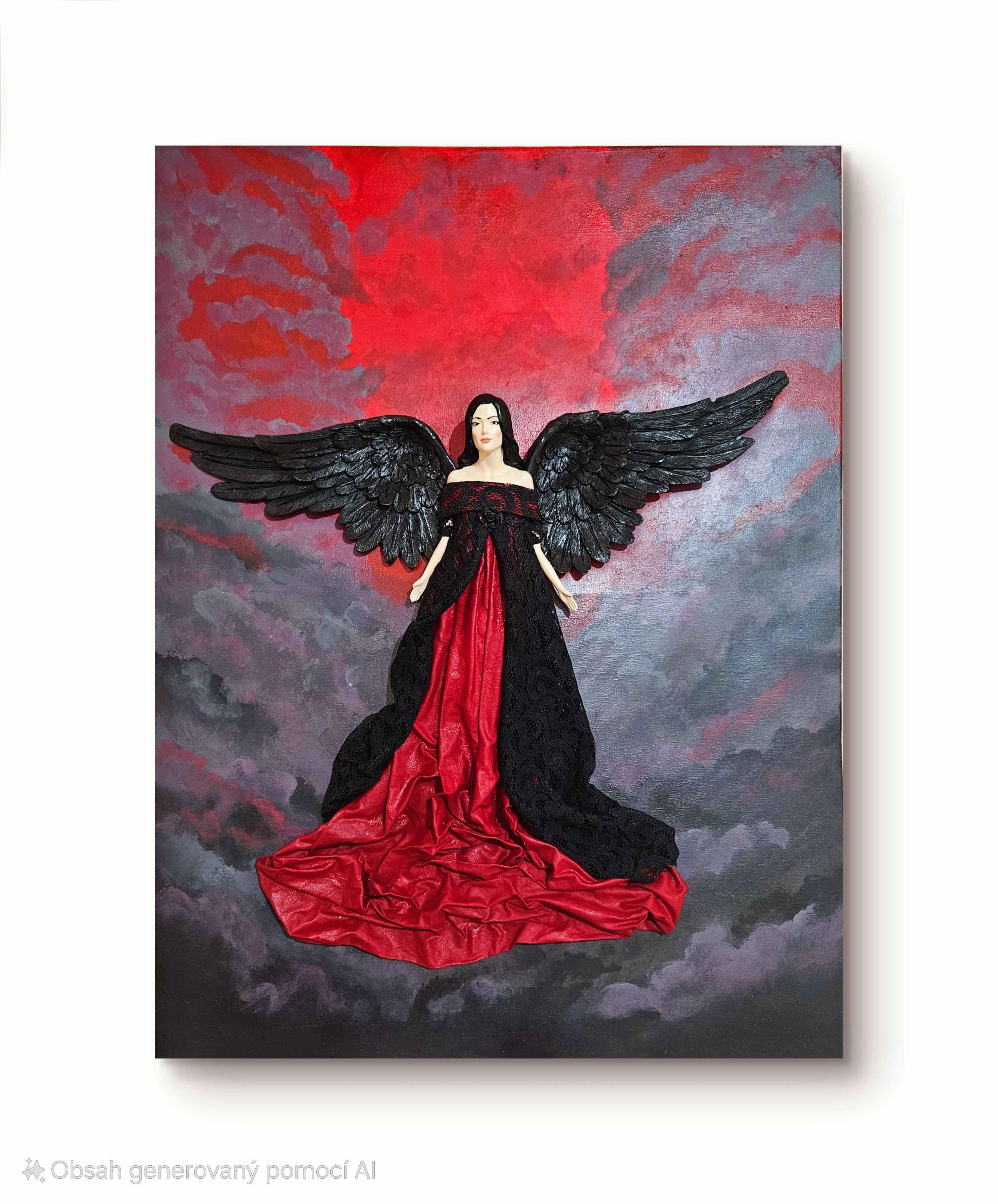 3D obrazy z Powertexu s minerály a strukturou.