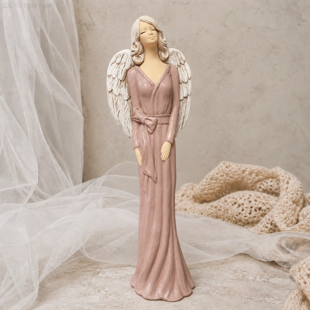 Anděl Kinga v odstínu mauve taupe – 42 cm - sádra