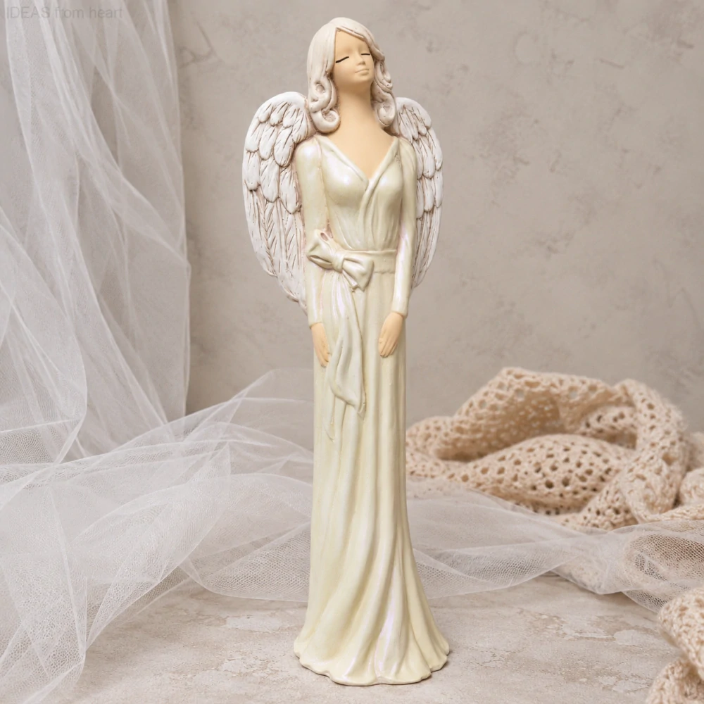 Anděl Kinga – chameleonová zelená 42 cm - sádra
