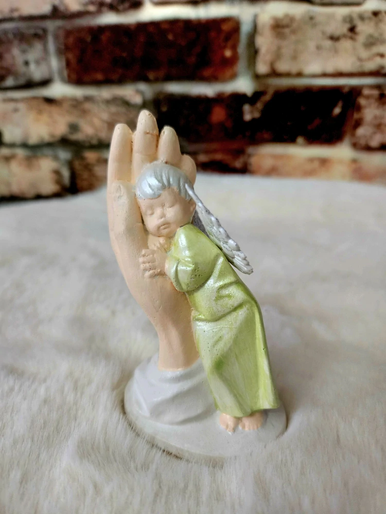 Ruka Panny Marie - zelená 11,5 cm - sádra