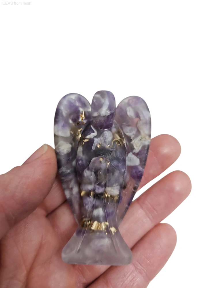 Orgonitový Anděl s Ametystem 7 cm