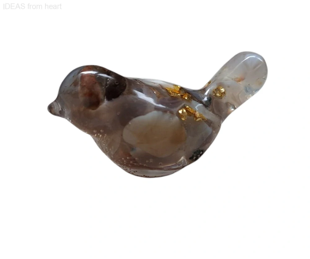  Orgonitový ptáček „Nositel rovnováhy a ochrany“ – s achátem