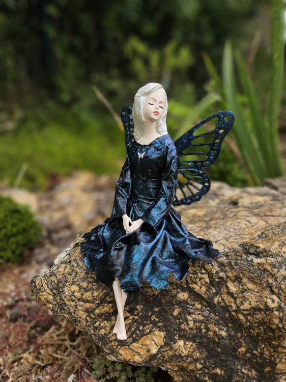  Víla Soumraku - Klidná víla večerní oblohy - cca 20 cm - Powertex