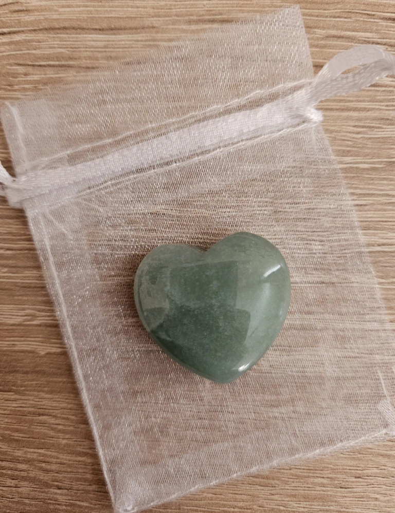 Srdce Avanturin 30x30 mm v praktickém pytlíčku 