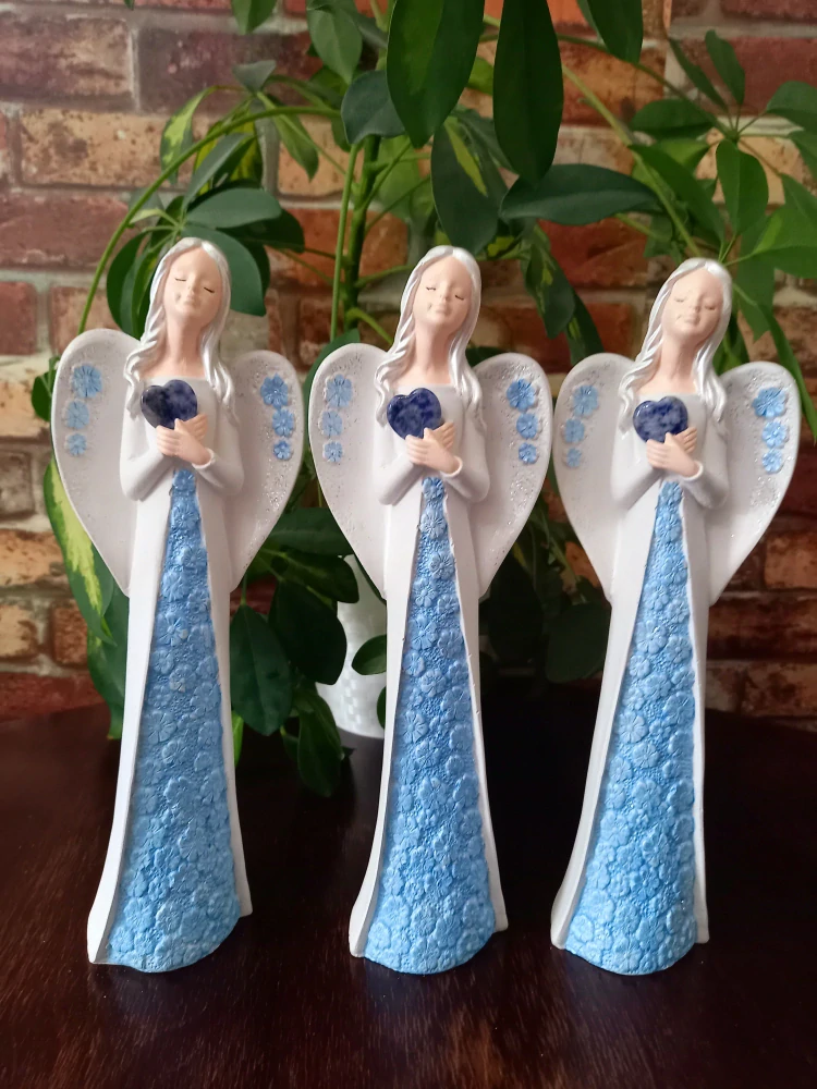 Sádrová Andělka s Minerálem - SODALIT