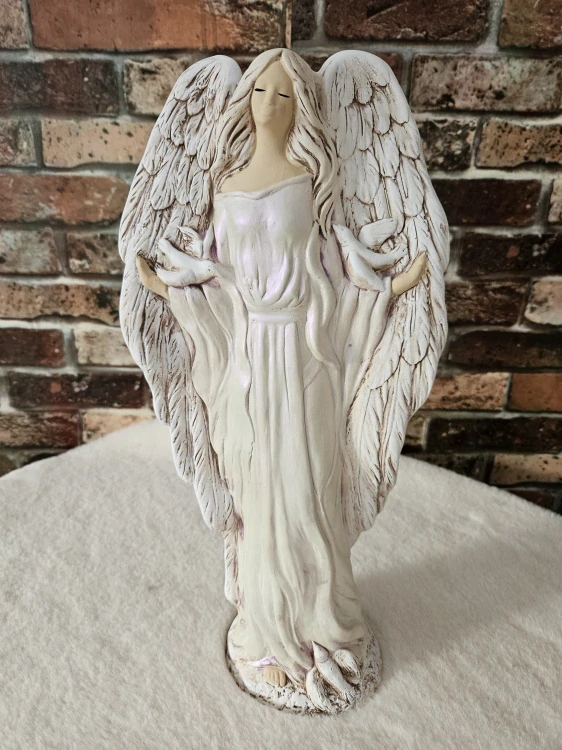 Andělka Gloria v chameleonové barvě  ,42cm  - sádra 