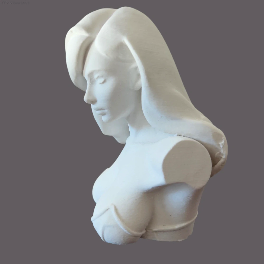 Sádrová busta ženské hlavy 11 cm pro Powertex – typ 01 