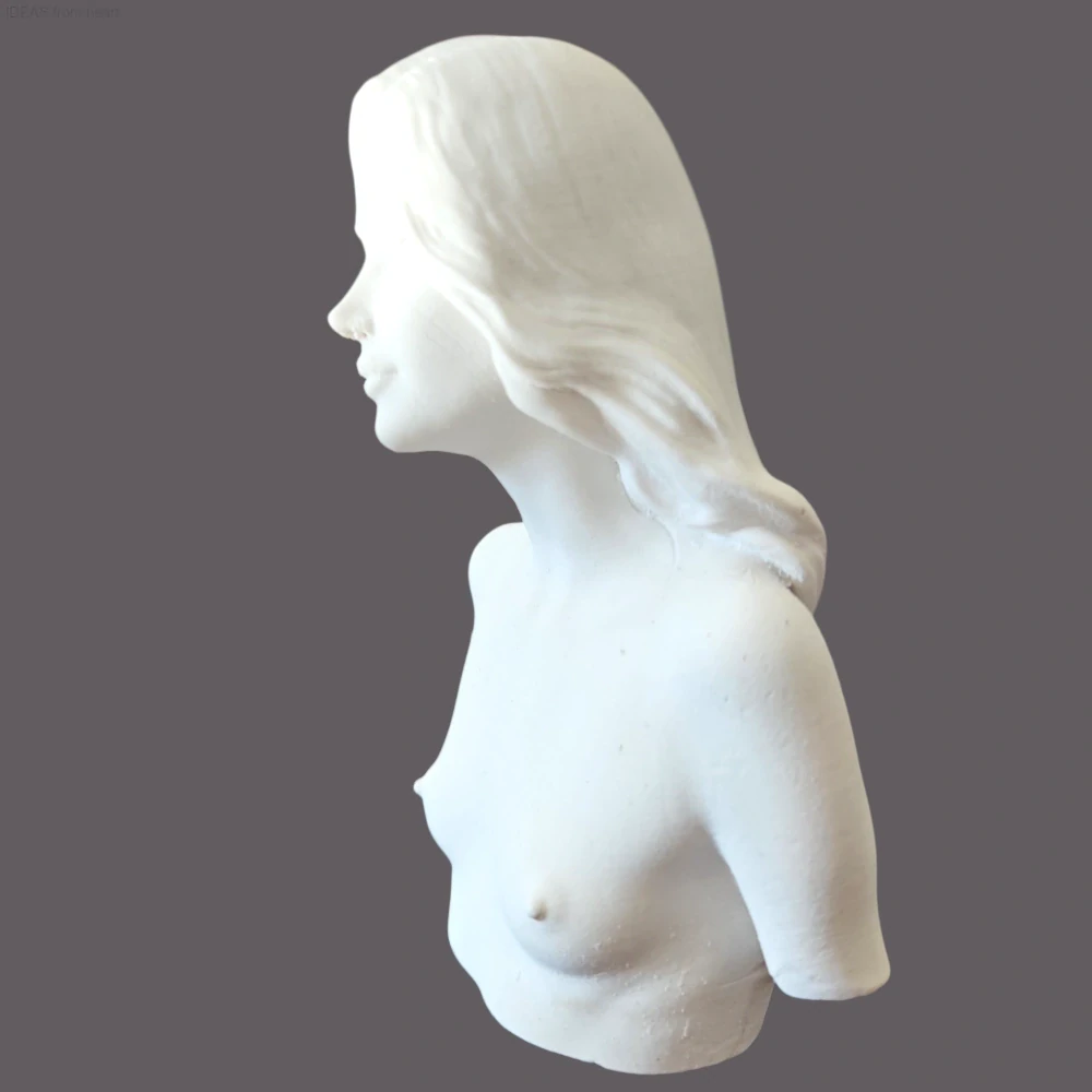 Sádrová busta ženské hlavy 11 cm pro Powertex – typ 02