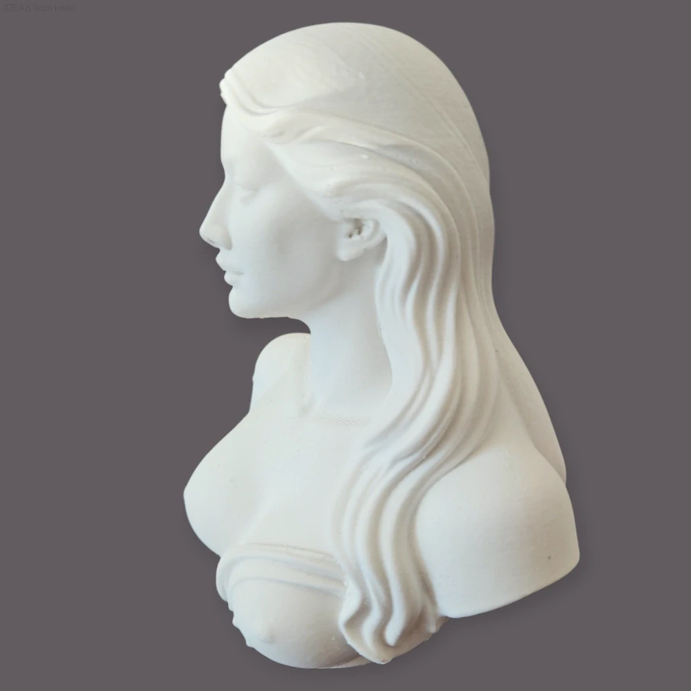Sádrová busta ženské hlavy 11 cm pro Powertex – typ 03