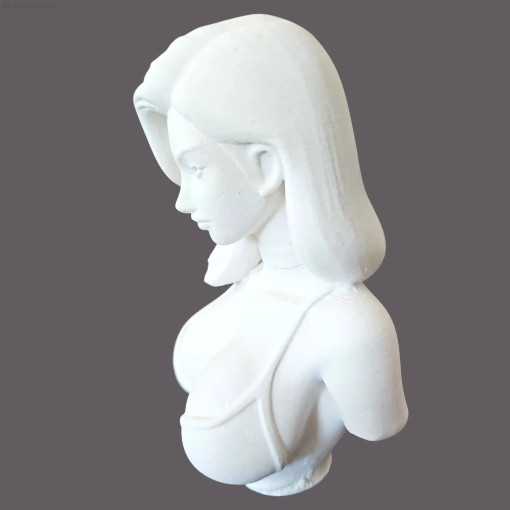 Sádrová busta ženské hlavy 11 cm pro Powertex – typ 05