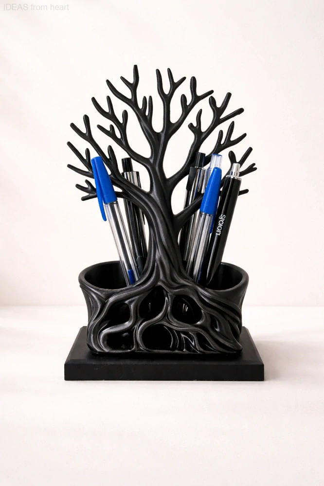 Strom života – černý stojan na tužky  