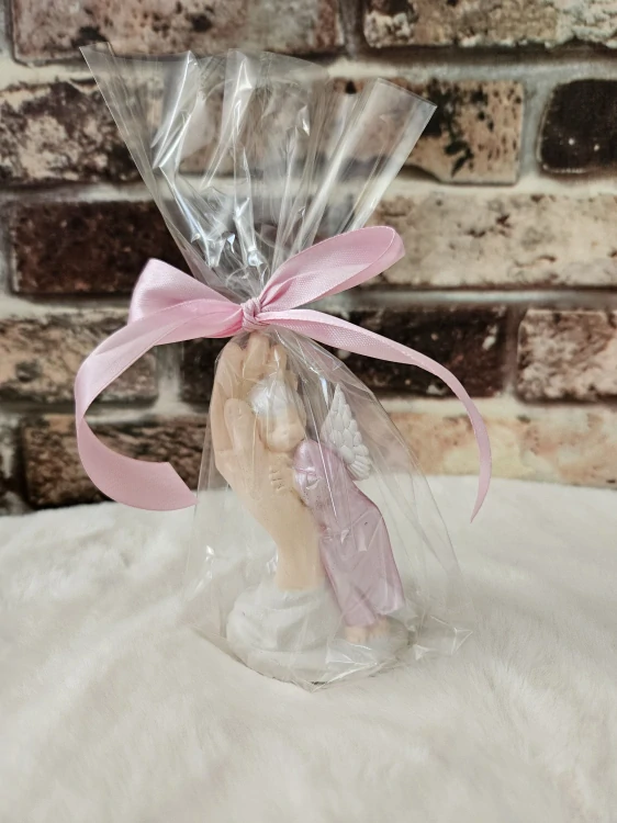 Ruka Panny Marie - růžová 11,5 cm - sádra