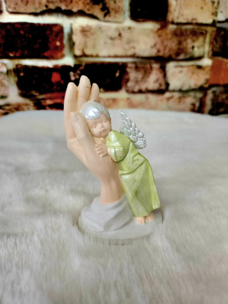 Ruka Panny Marie - zelená 11,5 cm - sádra