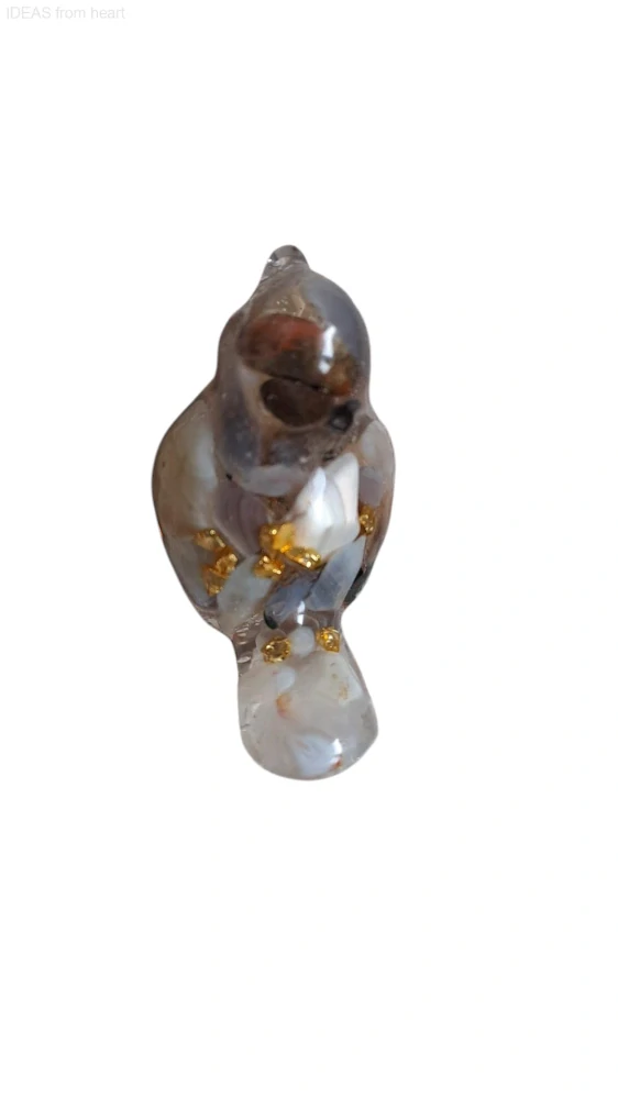  Orgonitový ptáček „Nositel rovnováhy a ochrany“ – s achátem