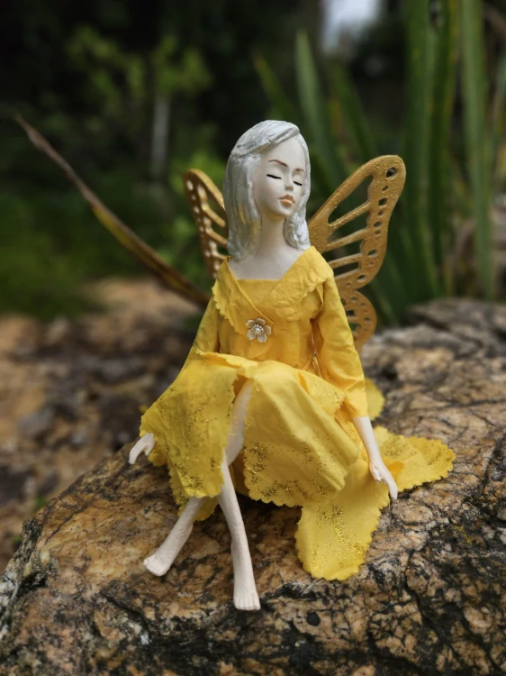  Víla Svítání - zářivá víla slunečního dnecca - 20 cm - Powertex