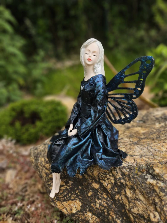  Víla Soumraku - Klidná víla večerní oblohy - cca 20 cm - Powertex