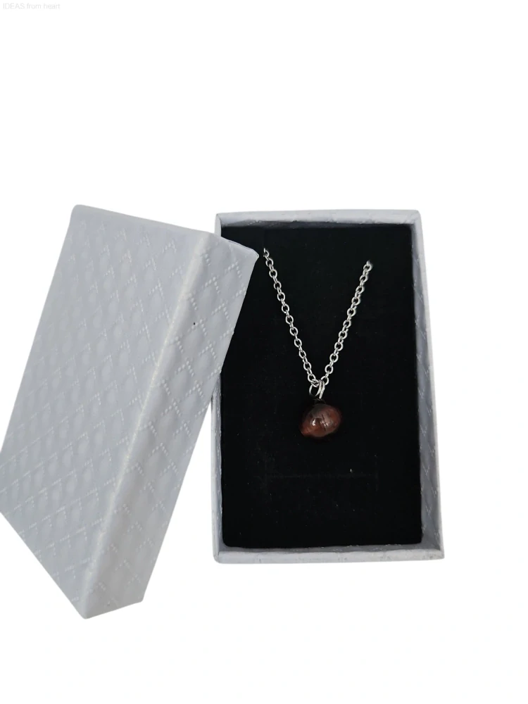 Náhrdelník z Býčího oka – kulička 1 cm na chirurgickém řetízku