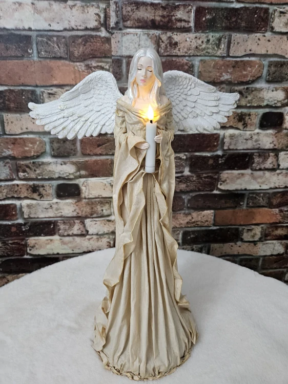 Andělka Světlana cca 50 cm – nositelka světla a naděje - Powertex