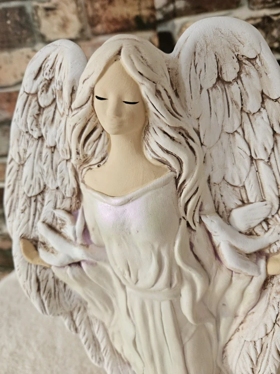 Andělka Gloria v chameleonové barvě  ,42cm  - sádra 