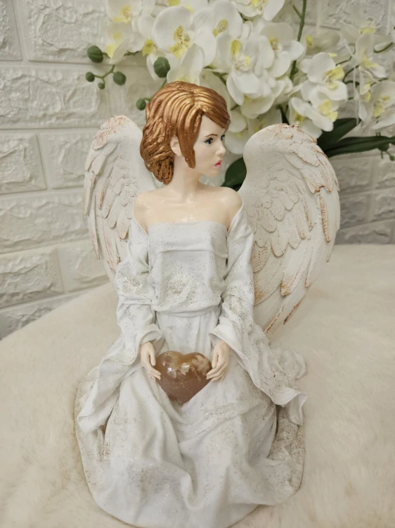 Andělka Floria  23 cm s květovým achátem ( Powertex)