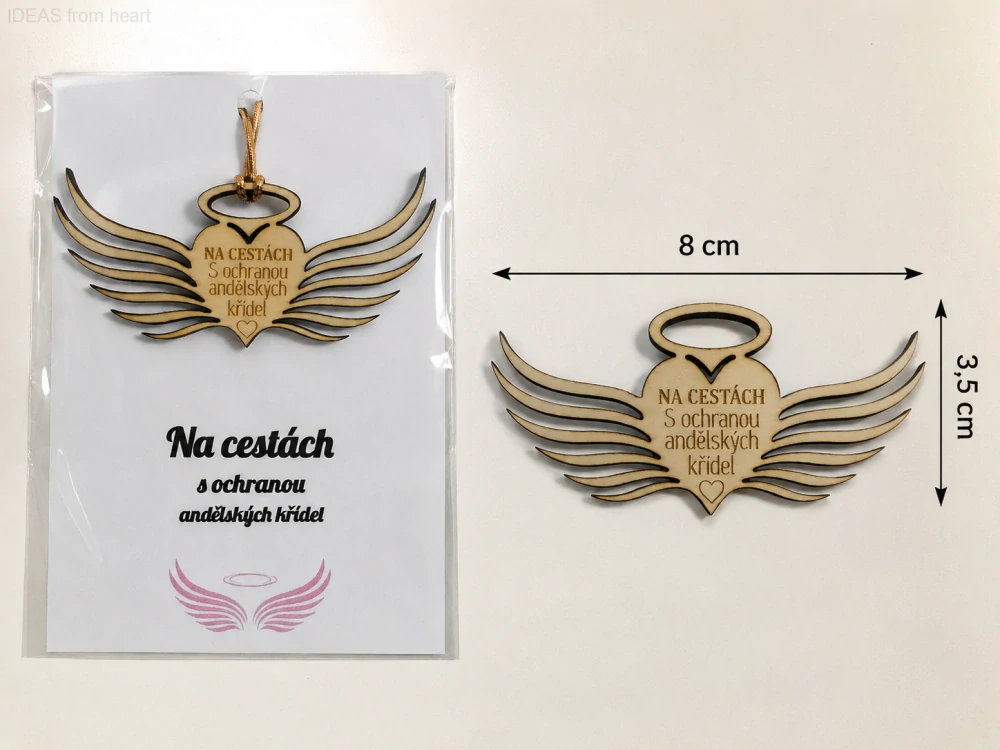 Andělská křídla do auta s jemnou vůní lotosového květu – symbol ochrany na cestách