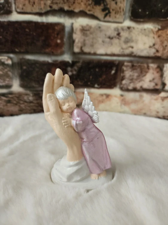 Ruka Panny Marie - růžová 11,5 cm - sádra