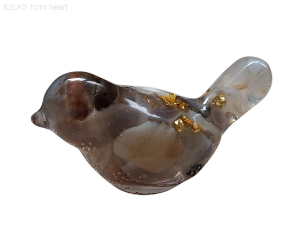  Orgonitový ptáček „Nositel rovnováhy a ochrany“ – s achátem