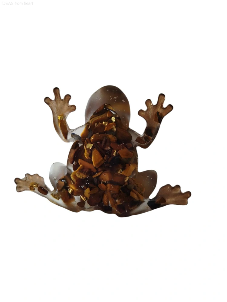  Orgonitová žába „Strážkyně odvahy a vnitřní síly“ – s tygřím okem