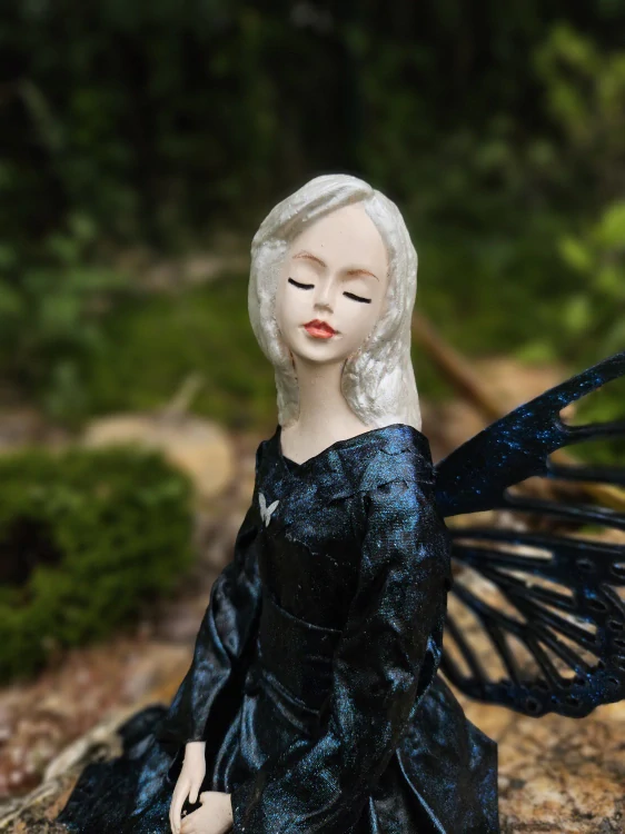  Víla Soumraku - Klidná víla večerní oblohy - cca 20 cm - Powertex