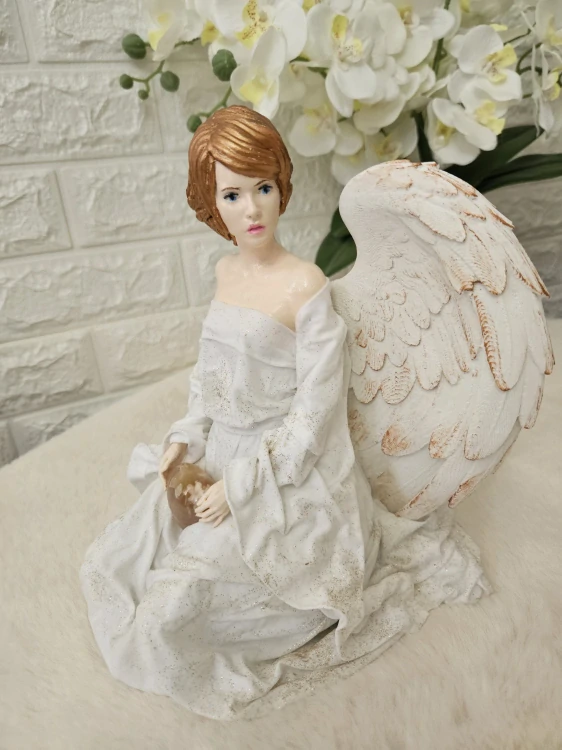 Andělka Floria  23 cm s květovým achátem ( Powertex)