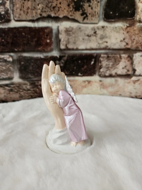 Ruka Panny Marie - růžová 11,5 cm - sádra