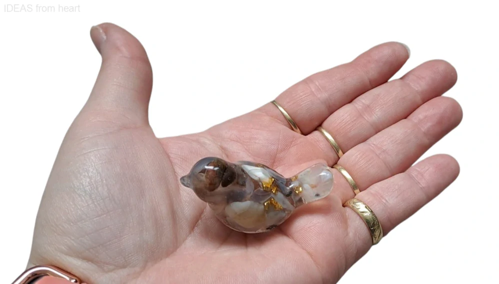  Orgonitový ptáček „Nositel rovnováhy a ochrany“ – s achátem