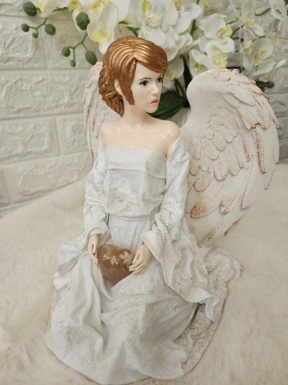 Andělka Floria  23 cm s květovým achátem ( Powertex)