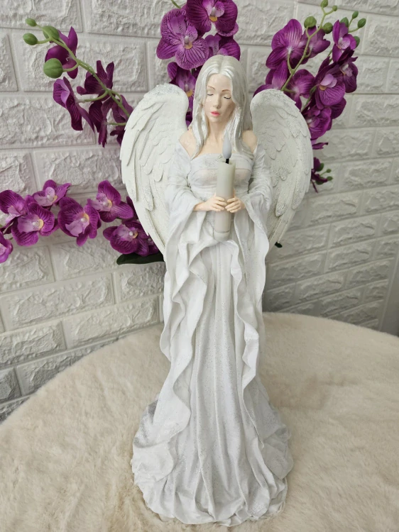 Andělka Klára 50 cm – anděl světla, dekorace do interiéru- Powertex