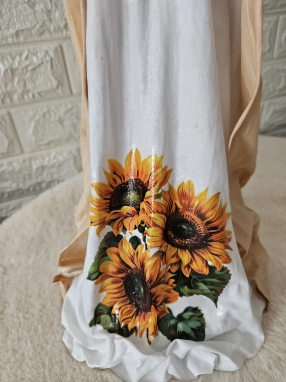 Andělka Zlata  50 cm– anděl se slunečnicemi | Powertex 
