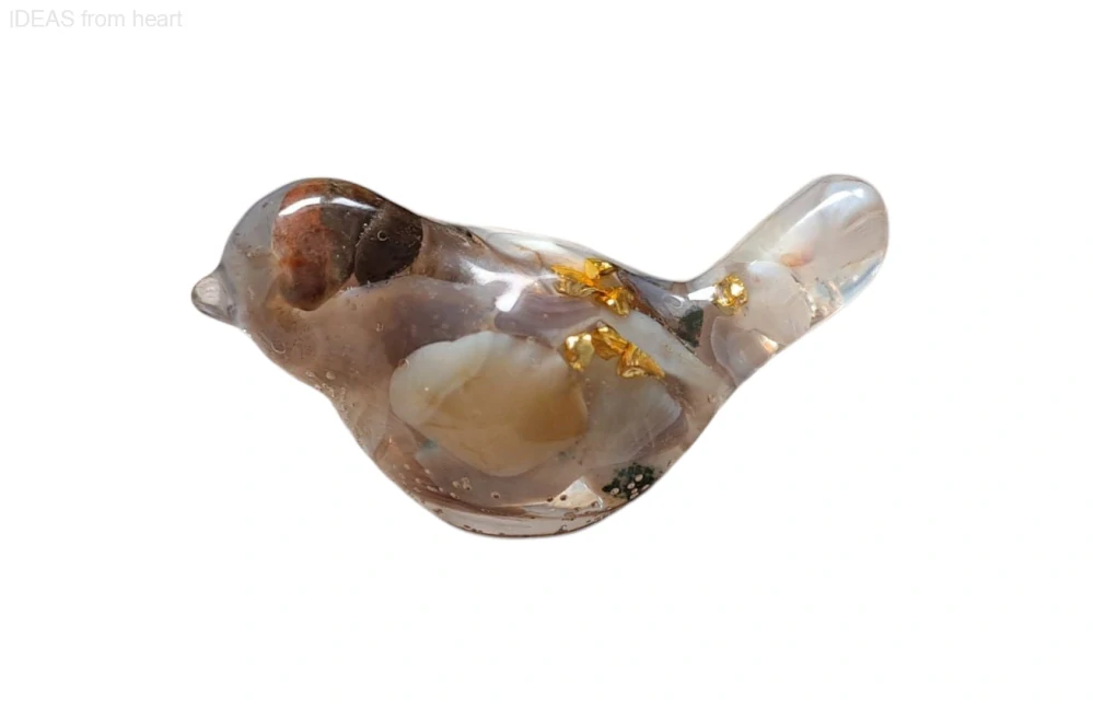  Orgonitový ptáček „Nositel rovnováhy a ochrany“ – s achátem