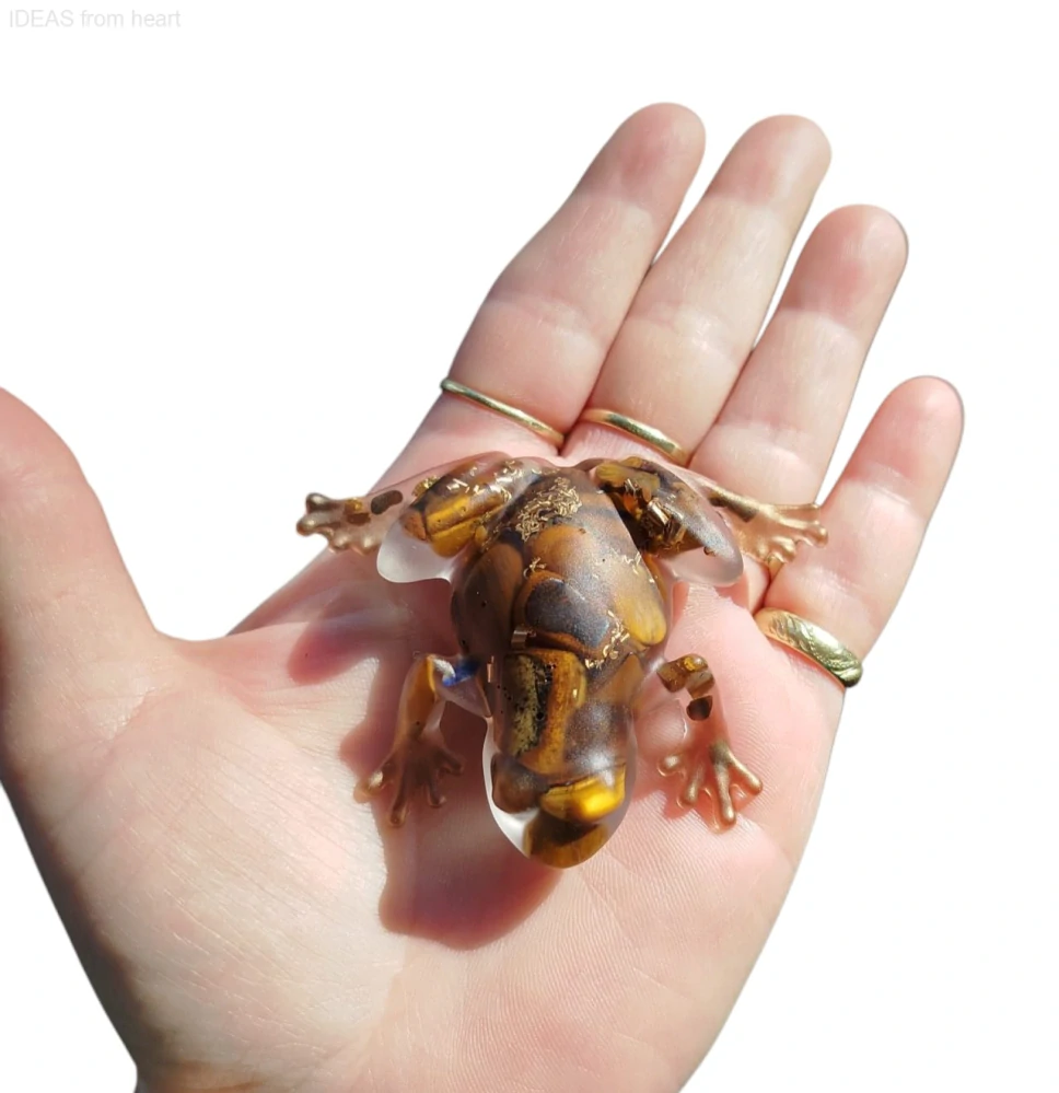  Orgonitová žába „Strážkyně odvahy a vnitřní síly“ – s tygřím okem