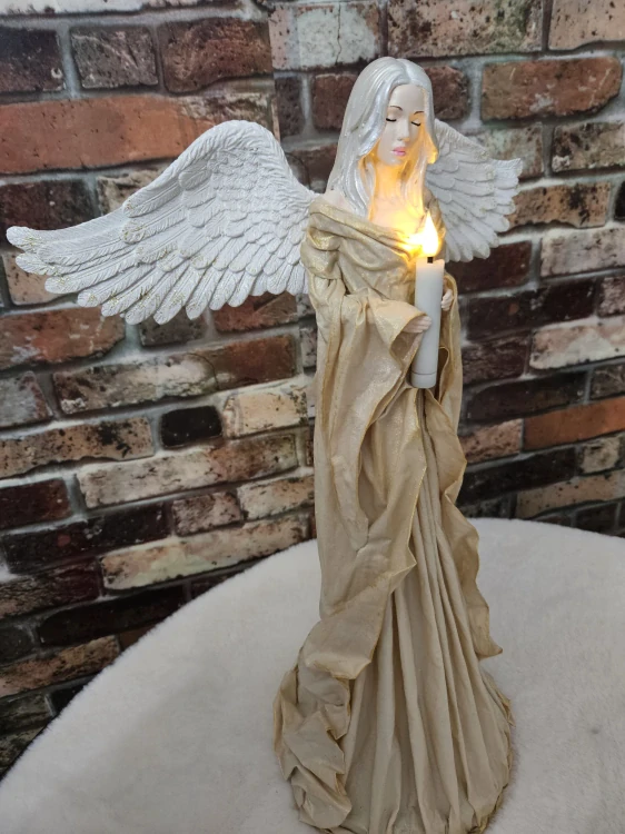 Andělka Světlana cca 50 cm – nositelka světla a naděje - Powertex