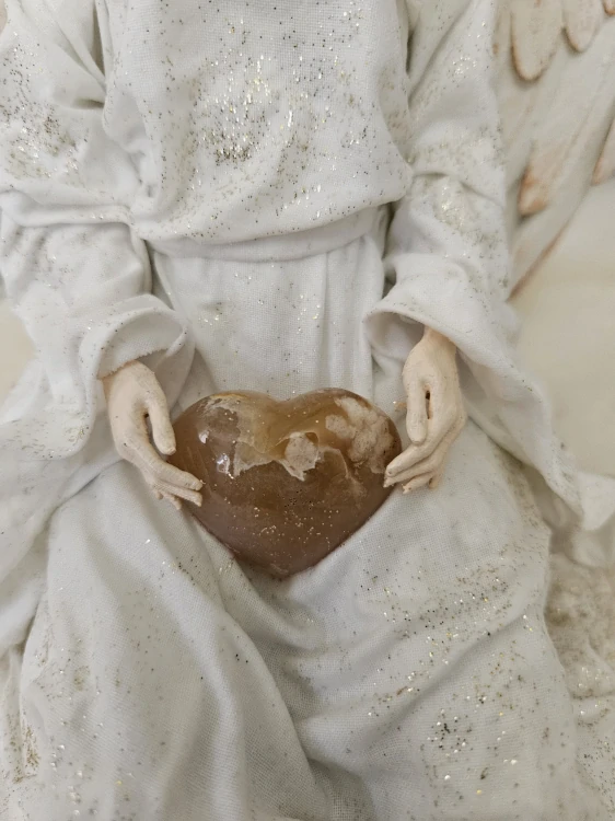 Andělka Floria  23 cm s květovým achátem ( Powertex)