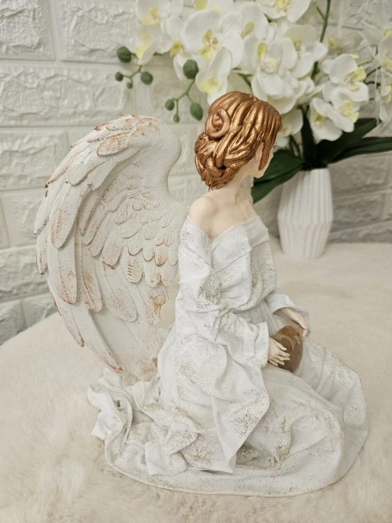 Andělka Floria  23 cm s květovým achátem ( Powertex)