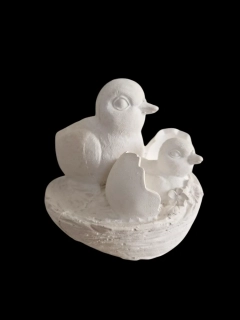 Velikonoční Kačenka v hnízdě - Sádrový odlitek