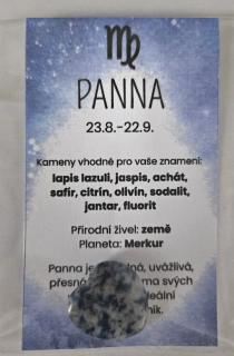 Minerál ve tvaru srdce podle znamení zvěrokruhu -  Panna - Sodalit 