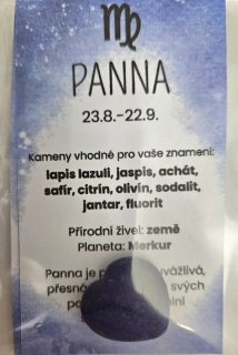 Minerál ve tvaru srdce podle znamení zvěrokruhu - Panna - Lapis lazuli