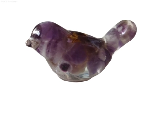  Orgonitový ptáček „Strážce intuice a vnitřního klidu“ – s ametystem