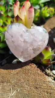 Orgonitové srdce s Růženínem „Něžnost duše“ 