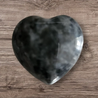 Srdce Labradorit černý 30x30 mm v praktickém pytlíčku 