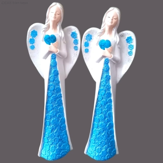 Sádrová Andělka s Minerálem - TYRKENIT