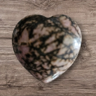 Srdce Rodonit 30x30 mm v praktickém pytlíčku 