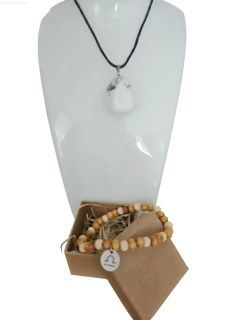 Set – Náramek Váhy + náhrdelník s magnezitem