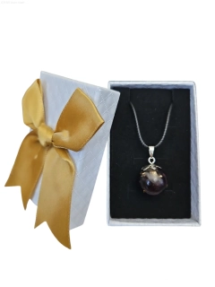 Orgonitová kulička s českým granátem – amulet vášně a síly